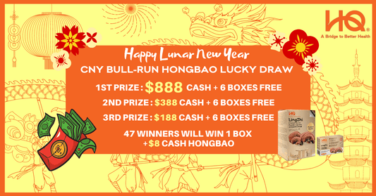 CNY Bull-Run HongBao Lucky Draw - HQ Lingzhi Singapore