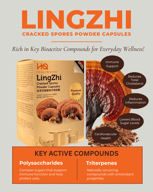 Key Bioactive Compounds in Lingzhi Cracked Spores - HQ Lingzhi Singapore