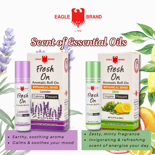 (X3) Fresh On Aromatherapy Roll - On (Authentic Eagle Brand) - HQ Lingzhi Singapore