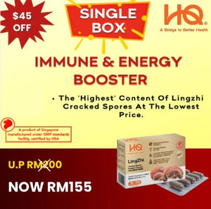 [Malaysia Only Promo] Lingzhi Cracked Spores - Single Pack (500mg x 30 capsules)