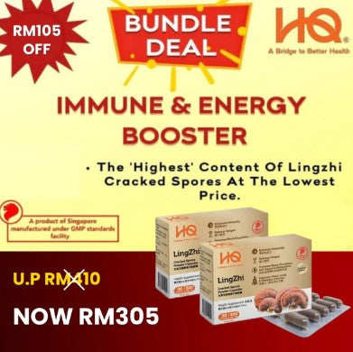 [Malaysia Only Promo] Lingzhi Cracked Spores - 2 Boxes Bundle (500mg x 60 capsules)