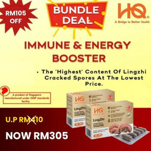 [Malaysia Only Promo] Lingzhi Cracked Spores - 2 Boxes Bundle (2 x 30 Capules @500mg/each)