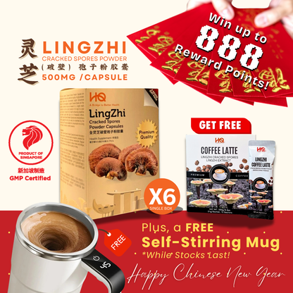 <transcy>Lingzhi Retak Spora - Pek Tunggal (500mg x 30 kapsul)</transcy>