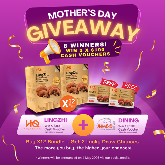 (2 Gift Packs X12) HQ Lingzhi 500mg Premium Cracked Spores Powder Capsules