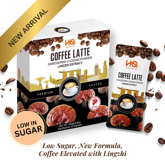HQ Lingzhi Cracked Spores Latte - Coffee Latte 灵芝咖啡拿铁