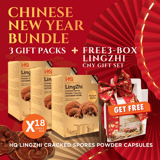 (3 Gift Packs X18) HQ Lingzhi 500mg Premium Cracked Spores Powder Capsules