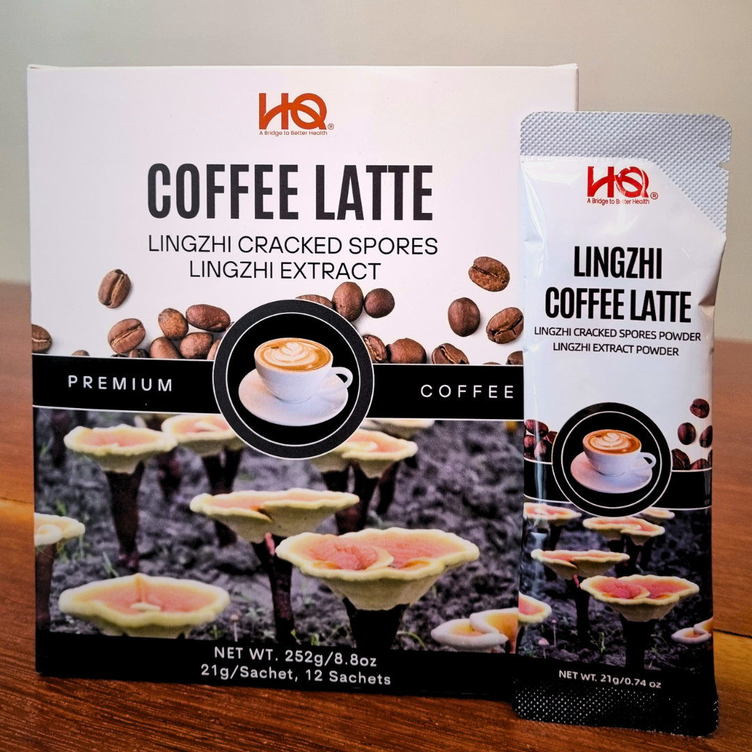 HQ Lingzhi Cracked Spores Latte - Coffee Latte 灵芝咖啡拿铁