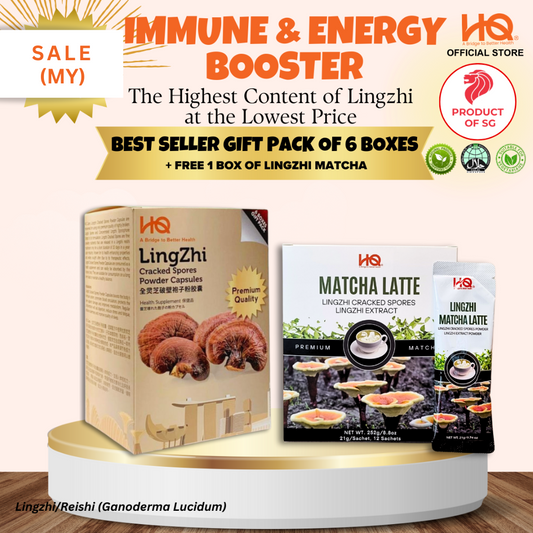 [Malaysia Only Promo] 1 Gift Pack Of 6 Boxes (6 x 30 Capsules @500mg/each) + Free Gift