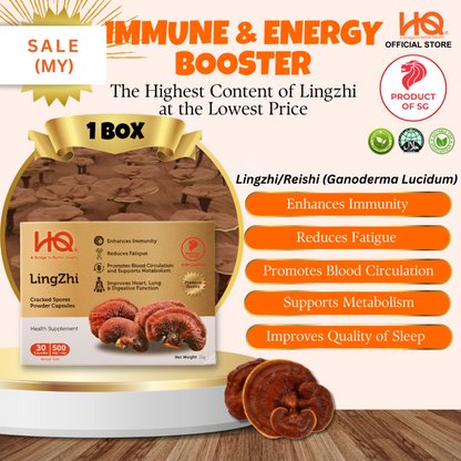 [Malaysia Only Promo] Lingzhi Cracked Spores - Single Pack (30 Capsules @500mg/each)