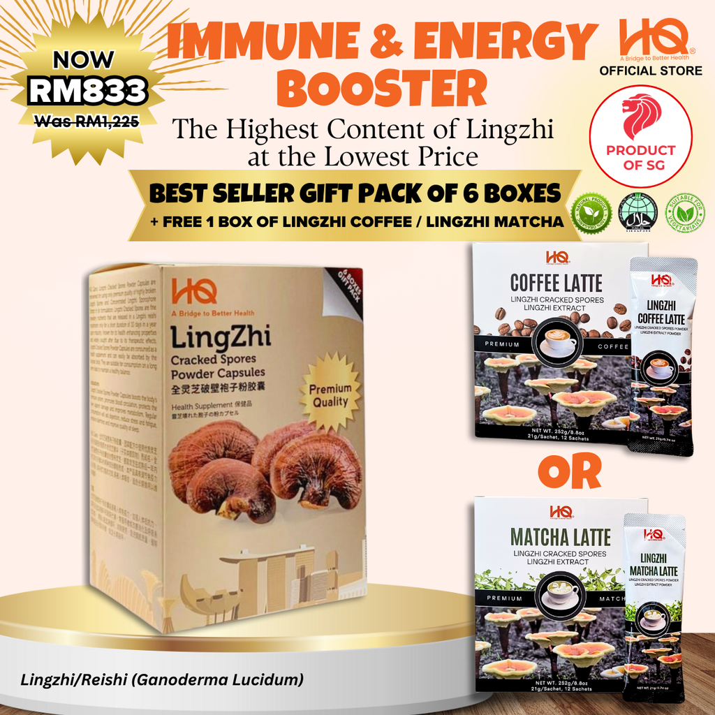 [Malaysia Only Promo] 1 Gift Pack Of 6 Boxes (6 x 30 Capsules @500mg/each) + Free Gift