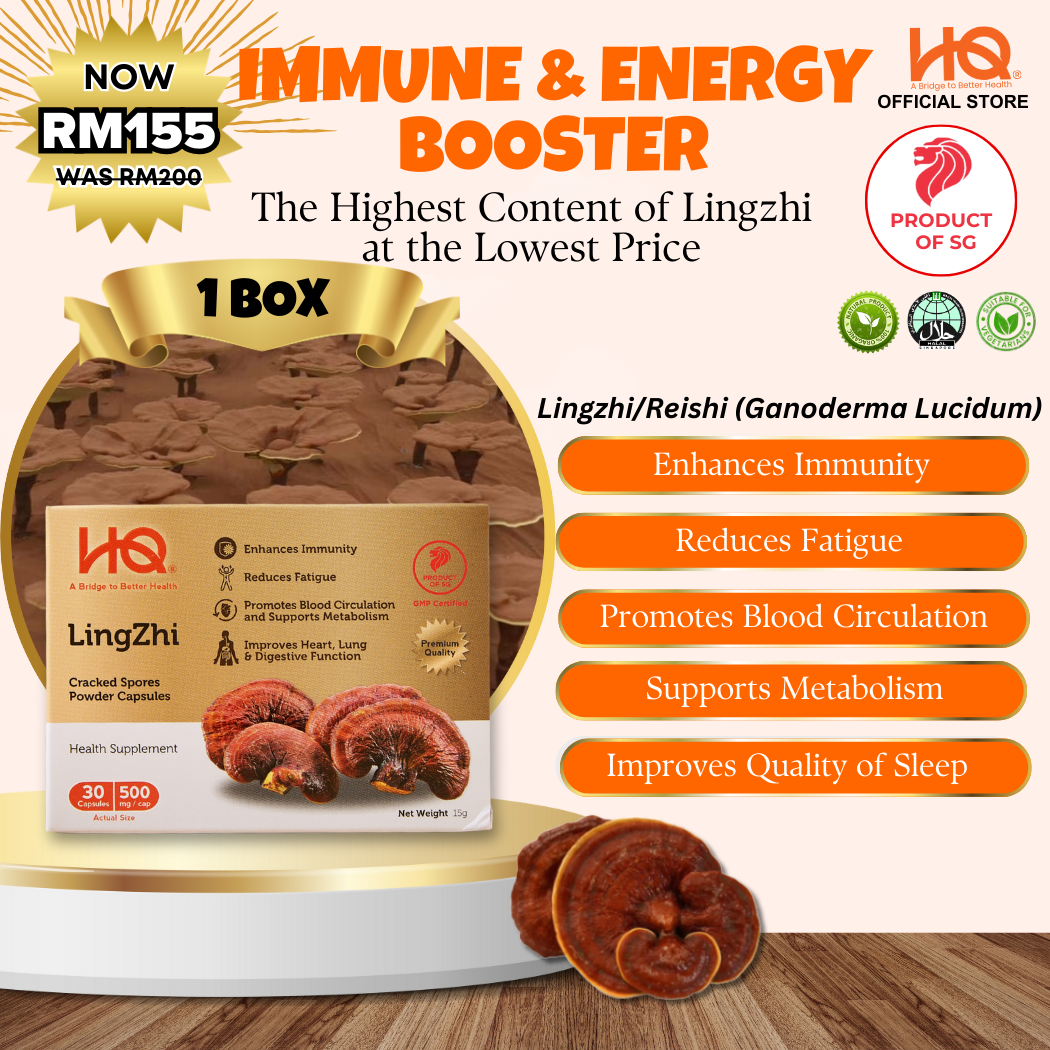 <transcy>Lingzhi Retak Spora - Pek Tunggal (500mg x 30 kapsul)</transcy>