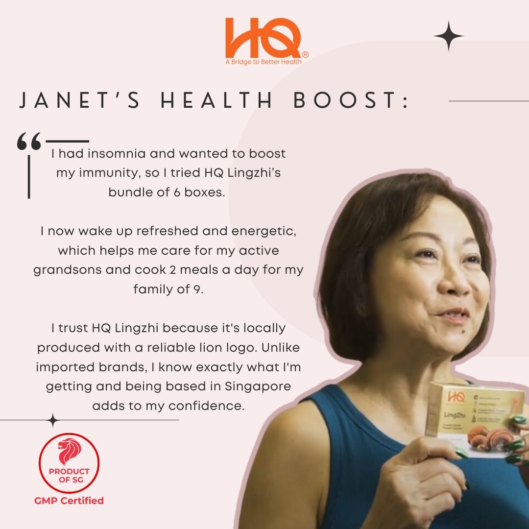 HQ Lingzhi Cracked Spores Powder Capsules 灵芝保健 - HQ Lingzhi Singapore - Customer Testimonial